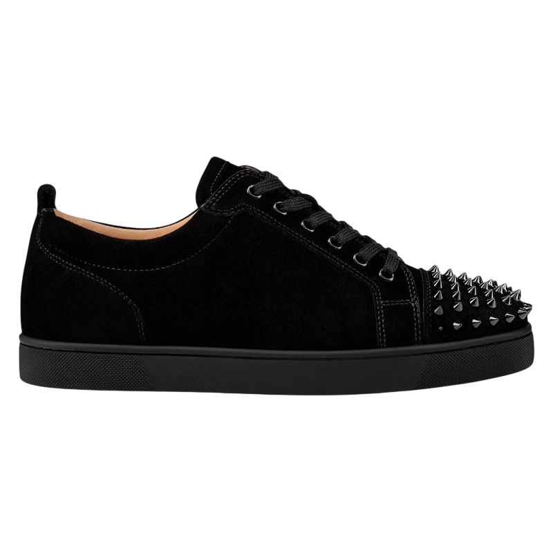 Black Velvet Spike Louboutins