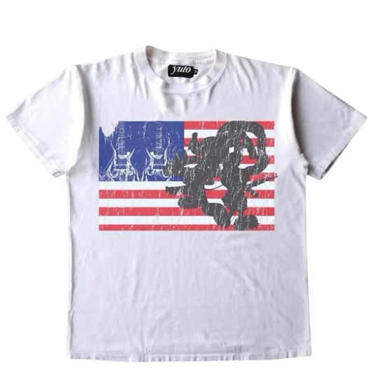 Cartoon US Flag T-Shirt