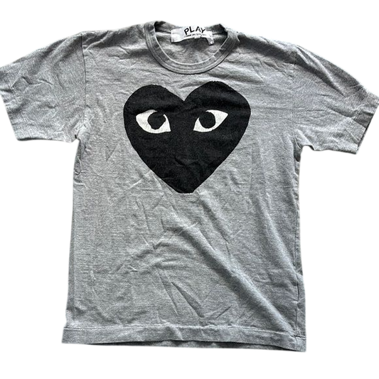 Comme des Garçons Black Heart on Grey T-Shirt