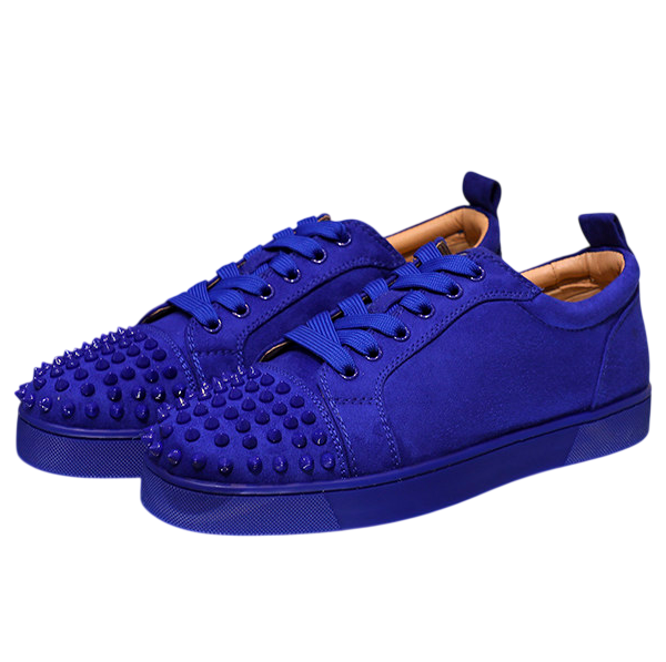Blue Velvet Spike Louboutins